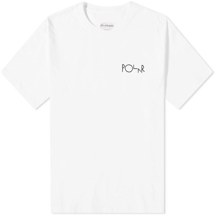Photo: Polar Skate Co. Men's Slottsparken Fill Logo T-Shirt in White