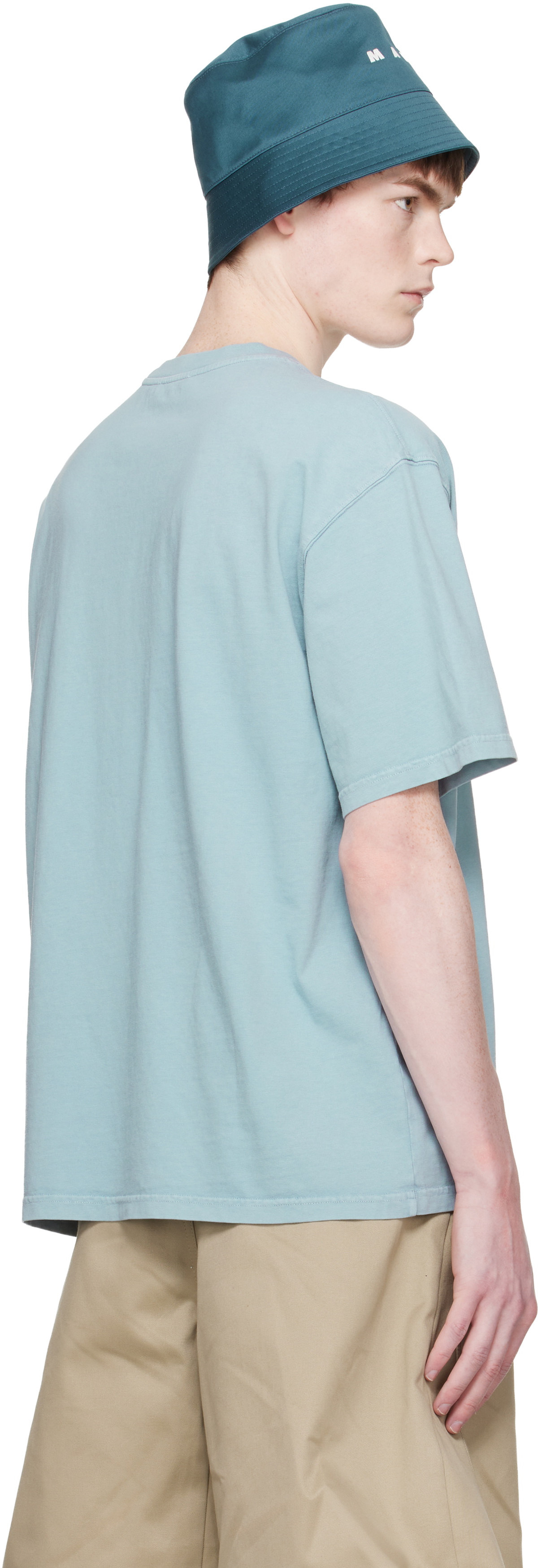 Marni Blue Cotton 'Marni Patches' T-shirt