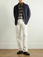 Ralph Lauren Purple label - Carleton Corduroy and Suede-Trimmed Quilted Shell Down Jacket - Blue
