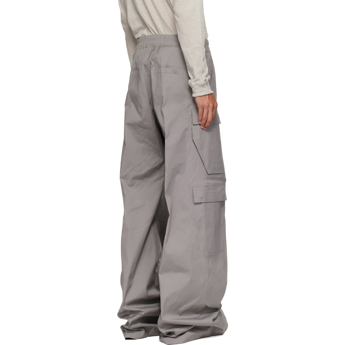 Rick Owens Gray Tower Cargobelas Cargo Pants