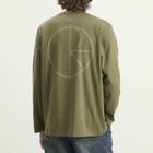 Polar Skate Co. Men's Stroke Logo Steve Long Sleeve T-Shirt in Army Green