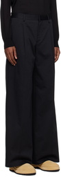 Moschino Black Pleated Trousers