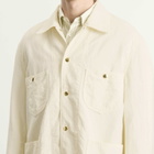 Auralee Men's Wool Cotton Linen Ox Work Jacket in Off White
