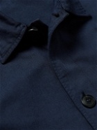 Sunspel - Cotton and Linen-Blend Twill Shirt Jacket - Blue