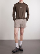 Portal - Marka Liner 5" Mesh-Trimmed Recycled-Shell Running Shorts - Brown