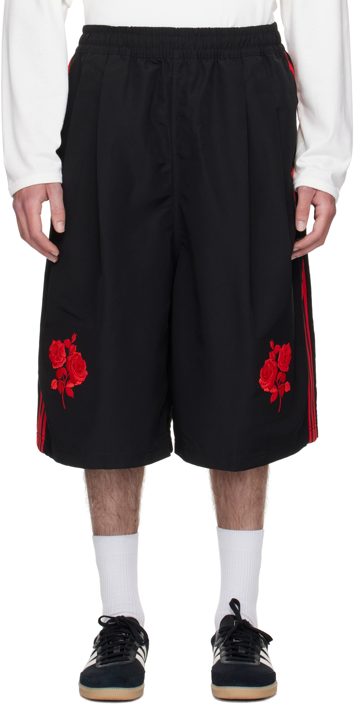 WILLY CHAVARRIA Black adidas Originals Edition Long Shorts Willy