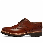 Grenson Men's Archie C Brogue in Tan Hand Painted