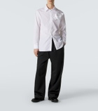 Simone Rocha Floral-appliqué cotton poplin shirt