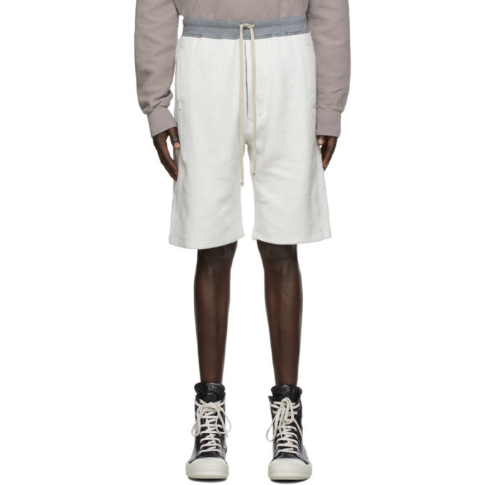Photo: Rick Owens Drkshdw Off-White and Grey Pusher Shorts