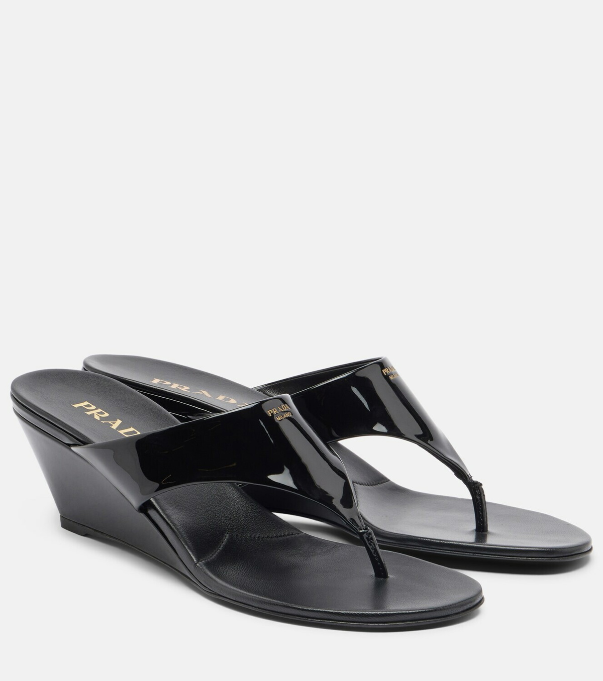 Prada Patent leather thong sandals