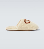 Valentino Garavani VLogo shearling slippers