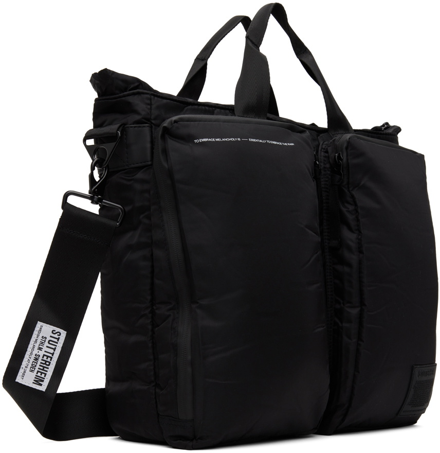 Stutterheim Black Utility Brief Tote