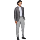 Ermenegildo Zegna Grey Wool Drawstring Trousers