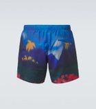 Commas Printed swim trunks