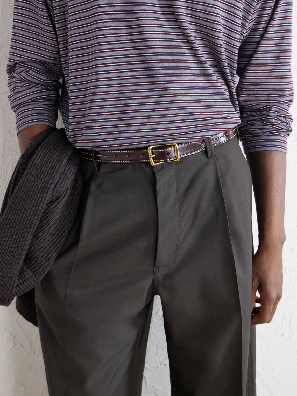 Yuketen - 2.5cm Leather Belt - Brown