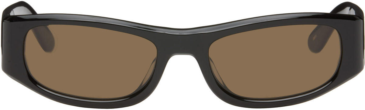 THISTLES Black 'The Suede' Sunglasses