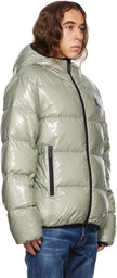 Dsquared2 Gray Hooded Down Jacket