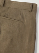 Loro Piana - Tapered Pleated Wool-Twill Suit Trousers - Neutrals