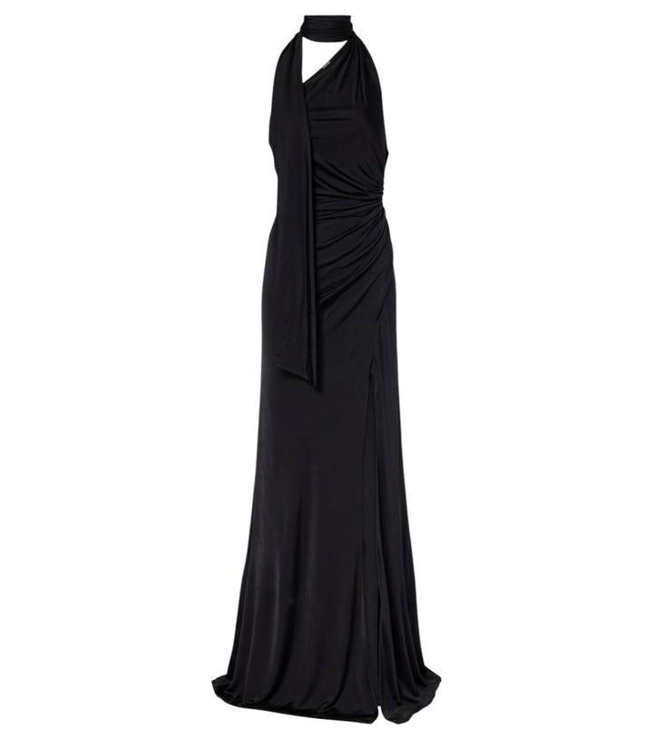 Photo: Tom Ford Scarf-detail one-shoulder jersey gown