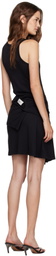 Coperni Black Knotted Jersey Minidress