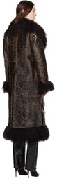 Saks Potts Brown Bonna Shearling Coat