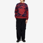 P.A.M. Men's Handmaiden Crew Knit Sweater in Burgundy