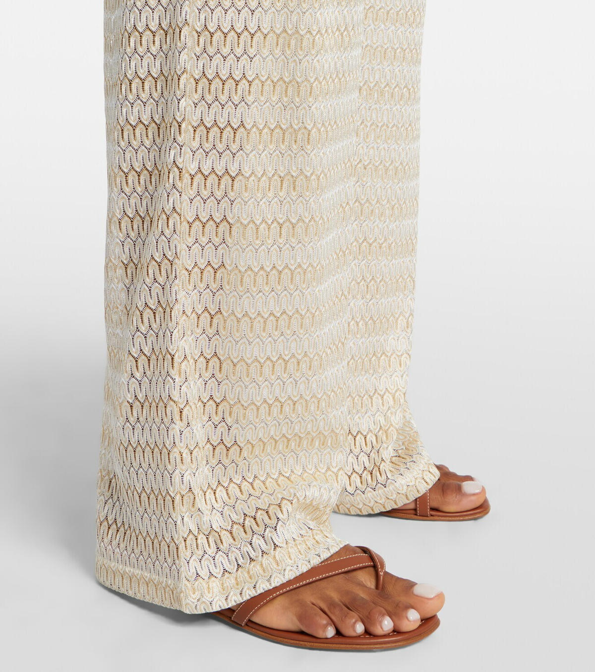 Melissa Odabash Semi-sheer lamé jumpsuit