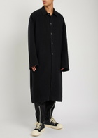 Rick Owens Brad Wool Coat Black