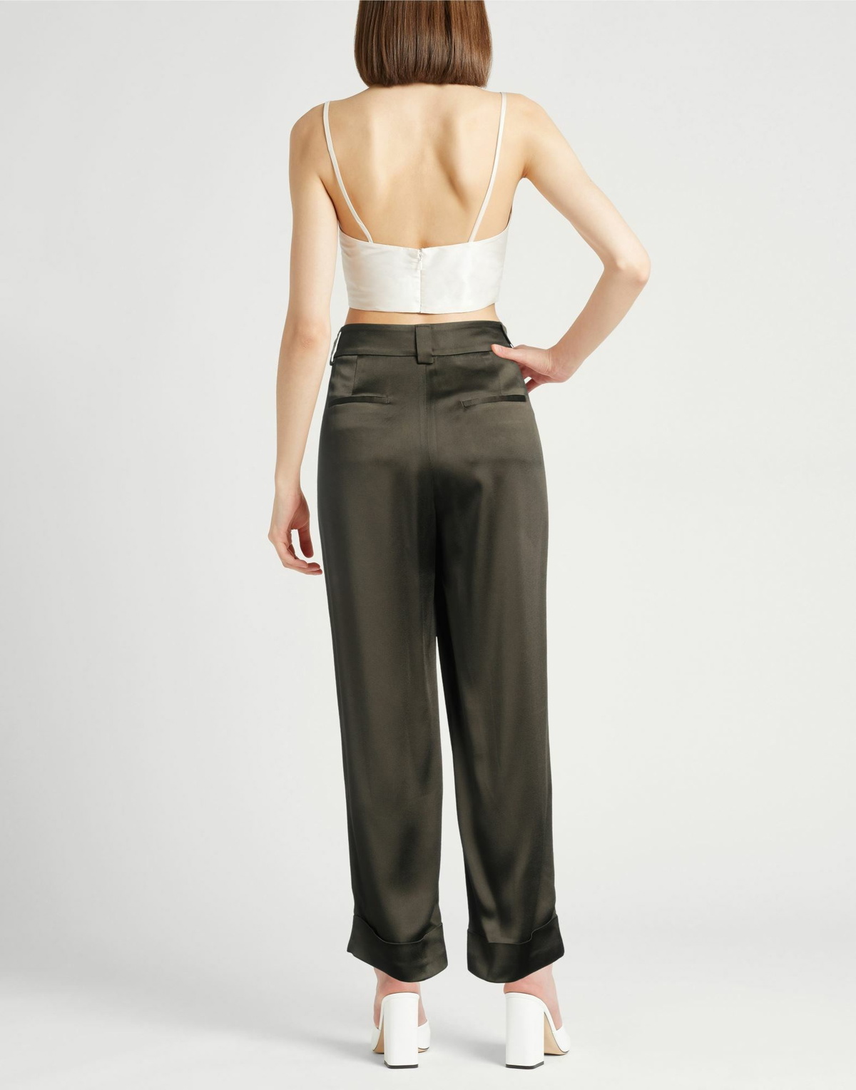 Peserico Womens Pants Military in Green