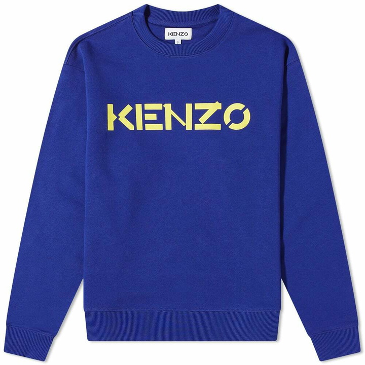 Photo: Kenzo Men's Classic Logo Crew Sweat in Electric Blue