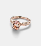 Bucherer Fine Jewellery Blush 18kt rose gold ring with diamonds and morganites