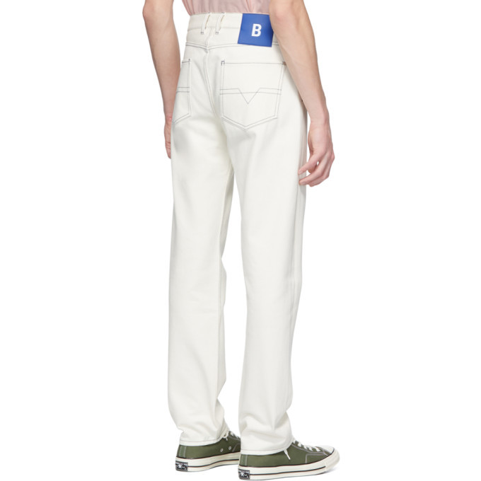 Band of Outsiders White Raw Denim Regular Fit Jeans