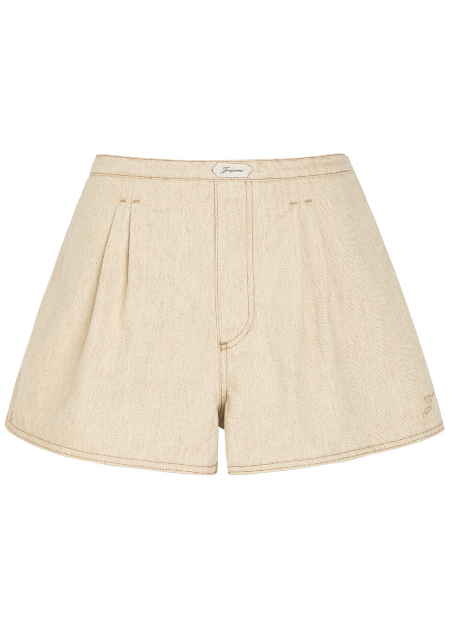 Jacquemus Le Short De-nimes Amelo Cotton-blend Shorts Beige