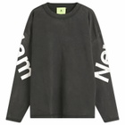 New Amsterdam Surf Association Men's Big Logo Washed Long Sleeve T in Black