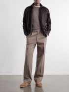 Stòffa - Wool And Silk-Blend T-Shirt - Brown