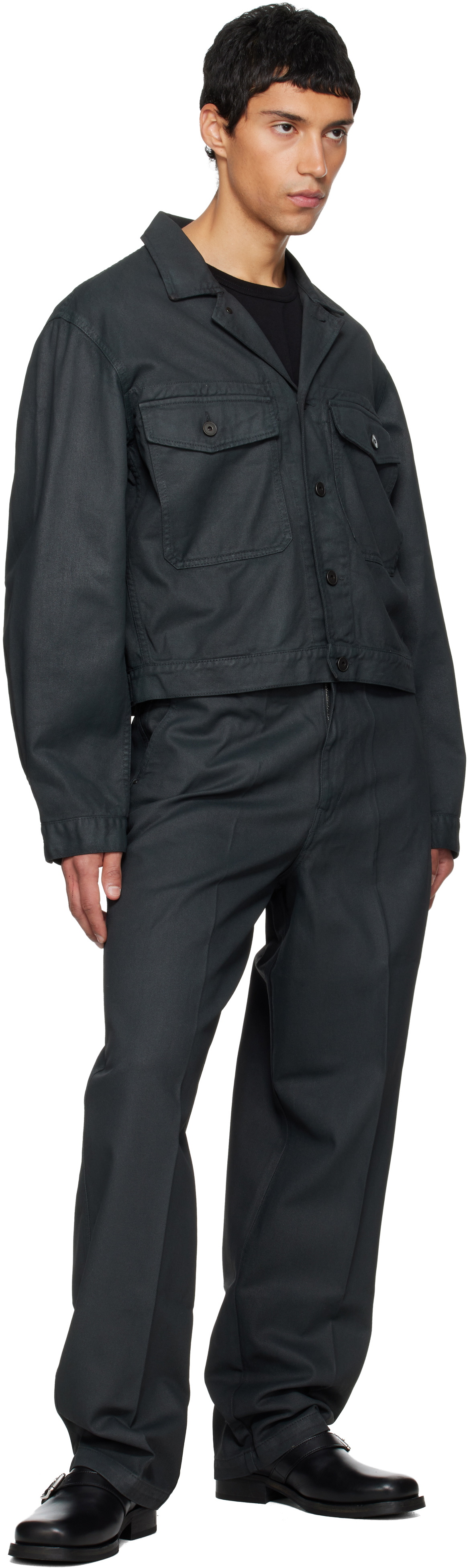 LEMAIRE Black Trucker Denim Jacket