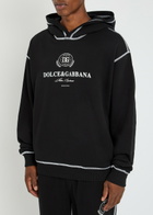 Dolce & Gabbana Logo-embroidered Cotton Sweatshirt Black