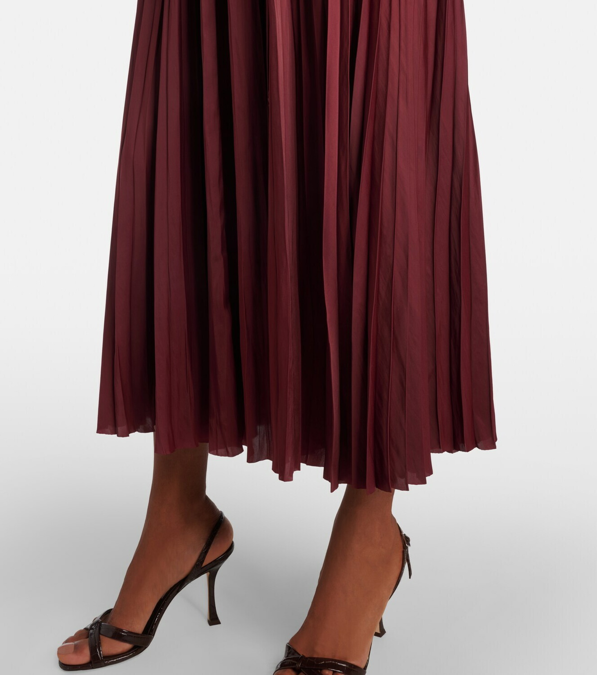Ulla Johnson Alexia satin pliss midi dress Ulla Johnson