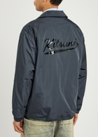 Maison Kitsuné Coach Logo Shell Jacket Grey