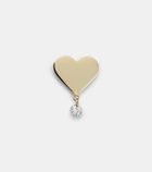 Persée 18kt gold single earring with diamonds