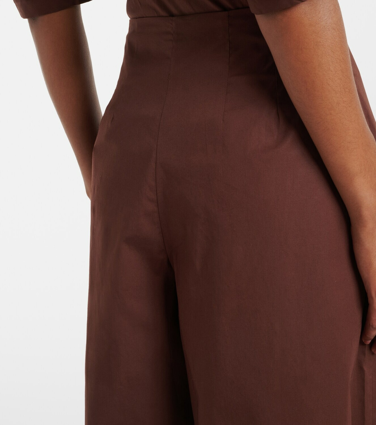 Adriana Degreas Cotton-blend wide-leg pants