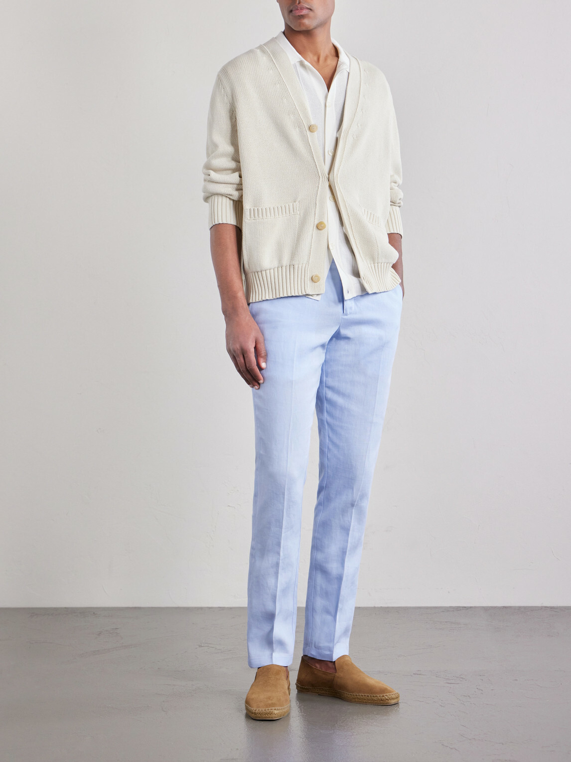Orlebar Brown - Griffon Straight-Leg Linen Trousers - Blue