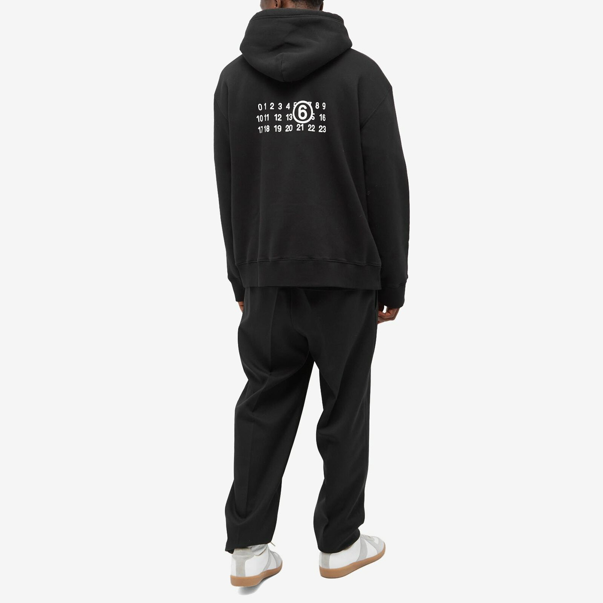 MM6 Maison Margiela Men's Graphic Back Print Hoody in Black