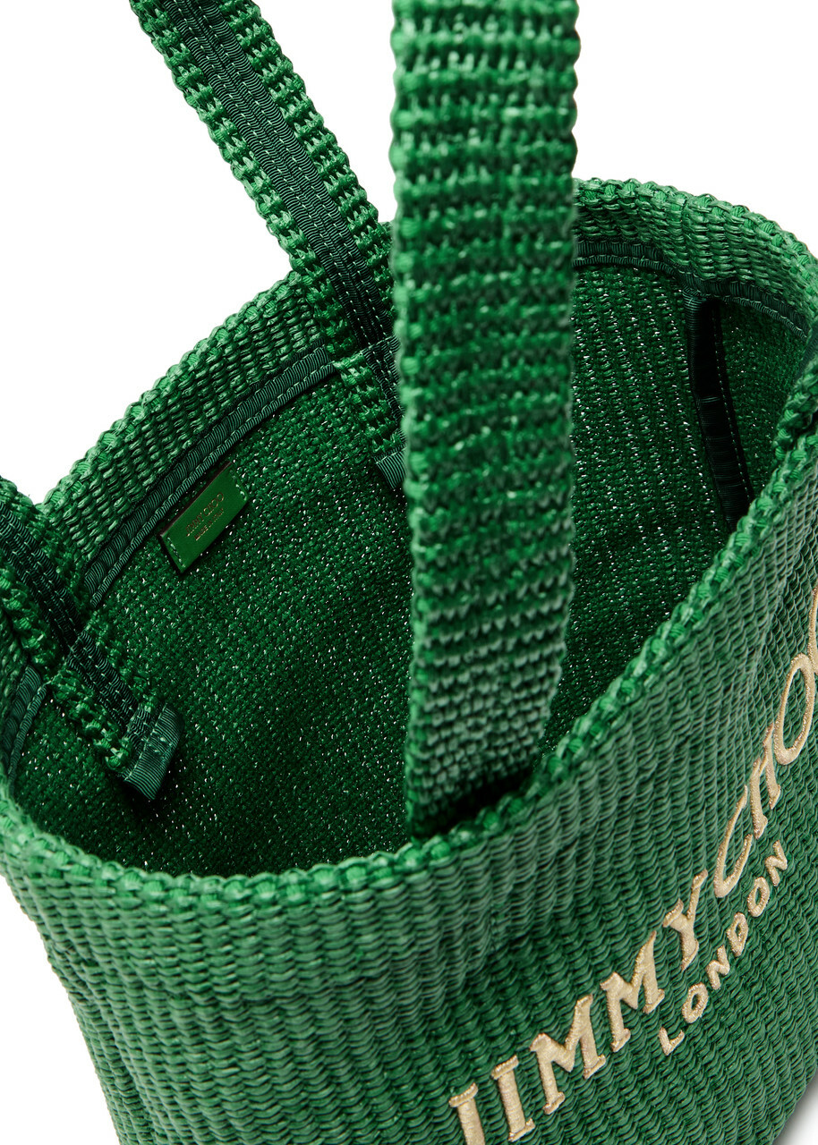 Jimmy Choo Beach Medium Raffia Tote - Green - One Size