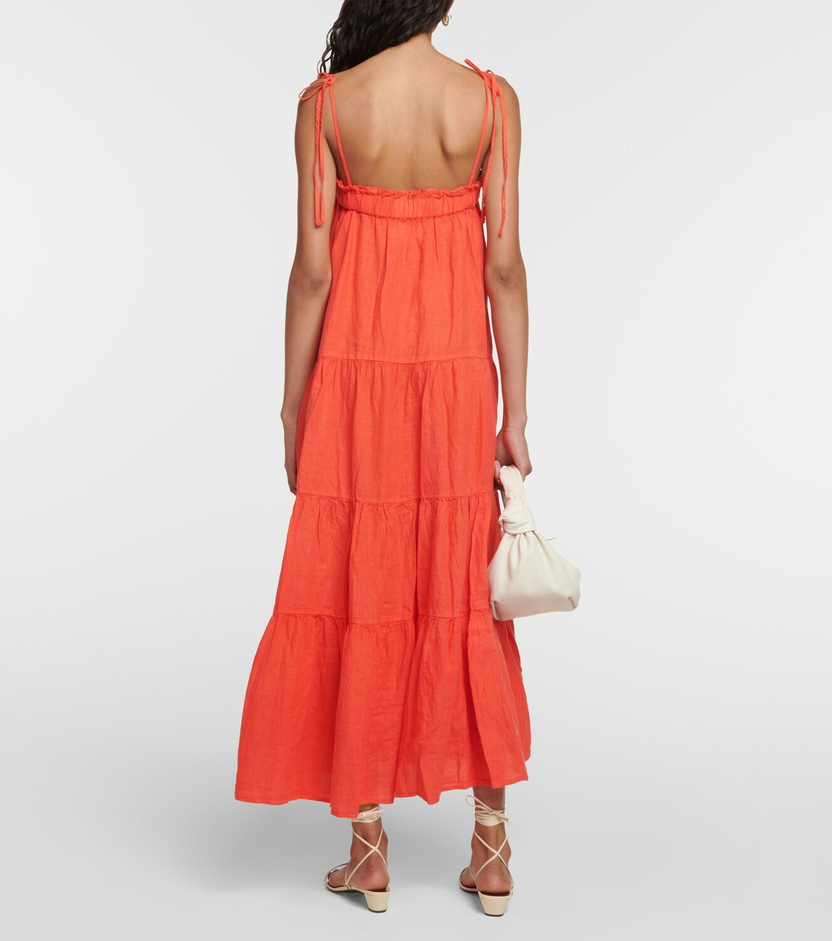 Velvet Charlie tiered linen maxi dress Velvet