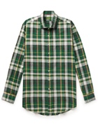Sid Mashburn - Checked Cotton and Ramie-Blend Shirt - Green