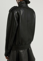 Aexae Leather Biker Jacket Black