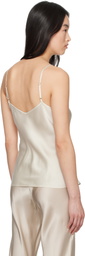 Silk Laundry Beige Bias Cut Camisole