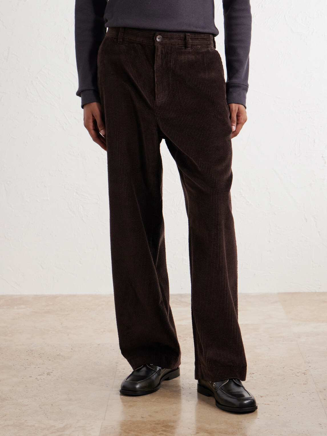 Aimé Leon Dore - Wide-Leg Cotton-Corduroy Trousers - Brown