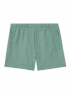 Theory - Jace Striped Recycled-Seersucker Swim Shorts - Green